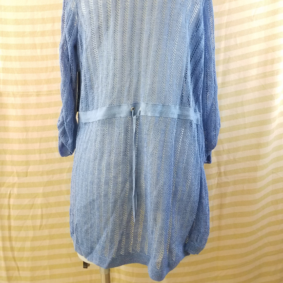 NIC + ZOE Sheer Nights Cardigan Duster Open Front - Picture 8 of 8
